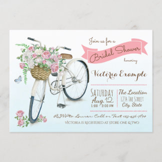 Bicycle Bridal Shower Bicycle Wedding Shower Invitation