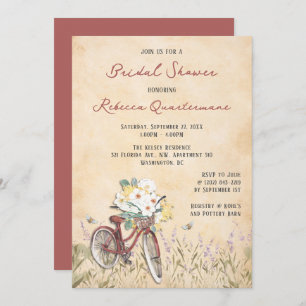 Bicycle Bridal Shower Invitation
