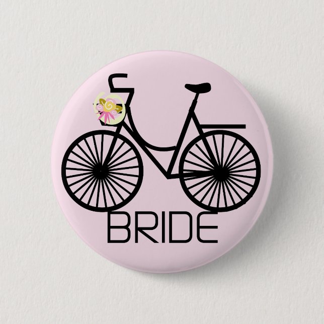 Bicycle Bride Tshirts and Gifts 2 Inch Round Button (Front)