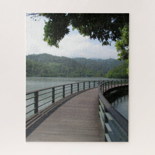 Bicycle Bridge Over Water Jigsaw Puzzle