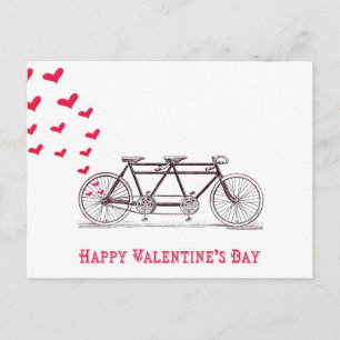Bicycle Built for Two Valentine's Day Postcard
