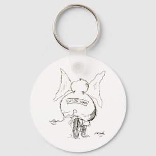 Bicycle Cartoon 1078 Keychain