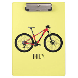 Bicycle cartoon illustration clipboard
