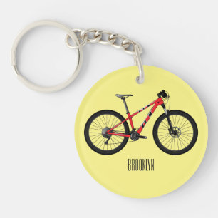Bicycle cartoon illustration keychain