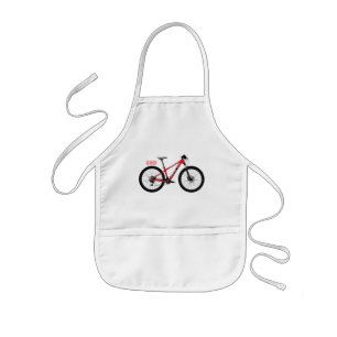 Bicycle cartoon illustration kids apron