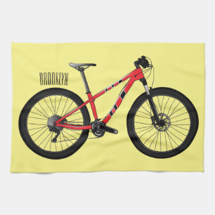 Bicycle cartoon illustration kitchen towel