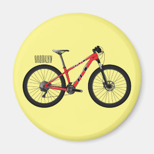Bicycle cartoon illustration magnet