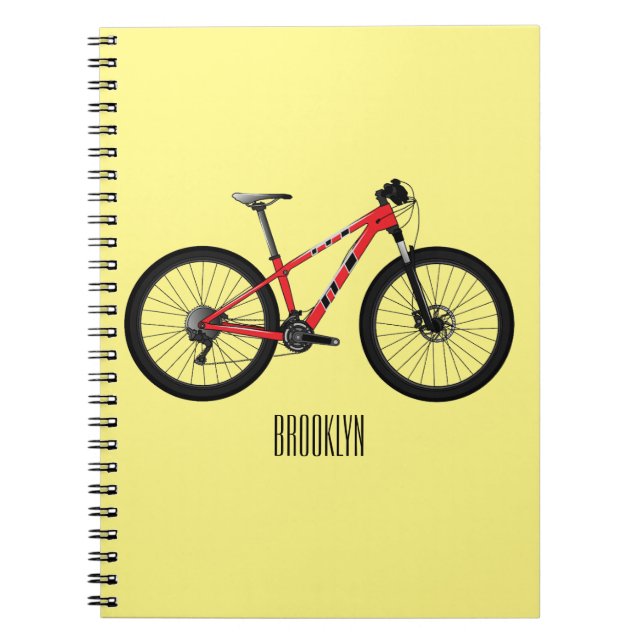 Bicycle cartoon illustration notebook (Front)