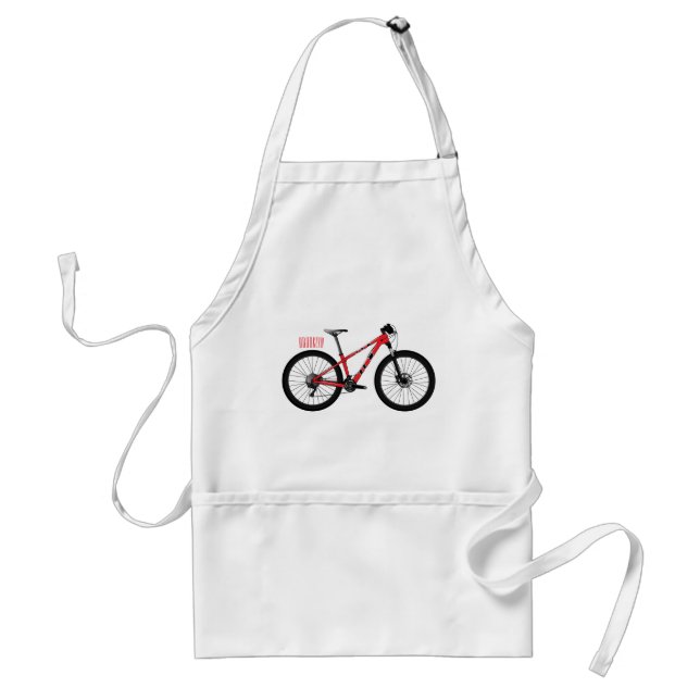 Bicycle cartoon illustration standard apron (Front)