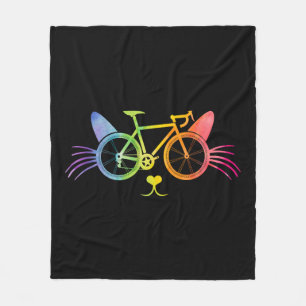 Bicycle Cat Lgbt Fleece Blanket