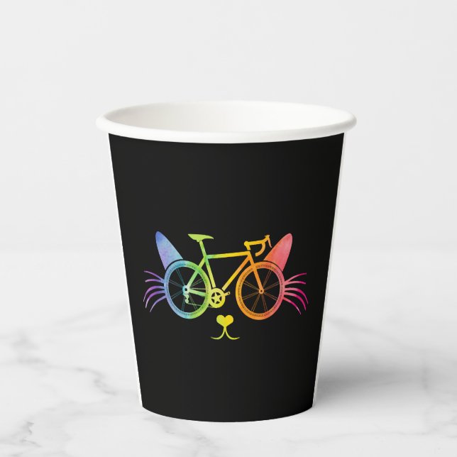 Bicycle Cat Lgbt Paper Cups (Front)