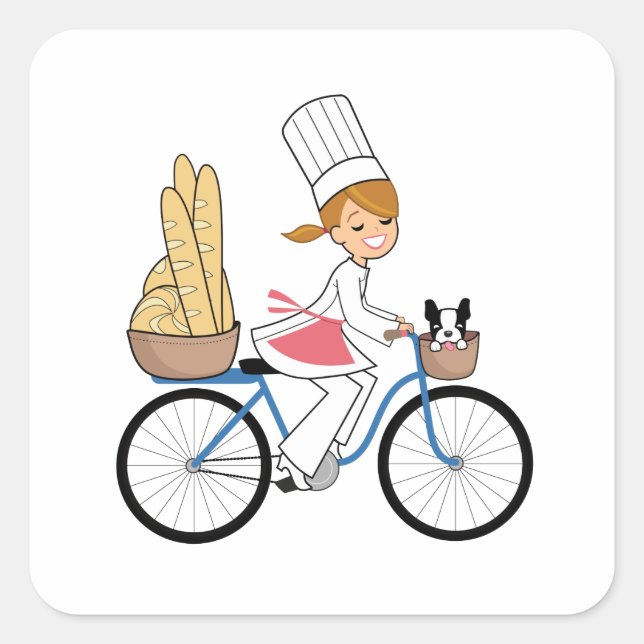 Bicycle Chef Art Sticker (Front)
