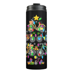 Bicycle Christmas Tree Funny Biker Bicyclist Thermal Tumbler