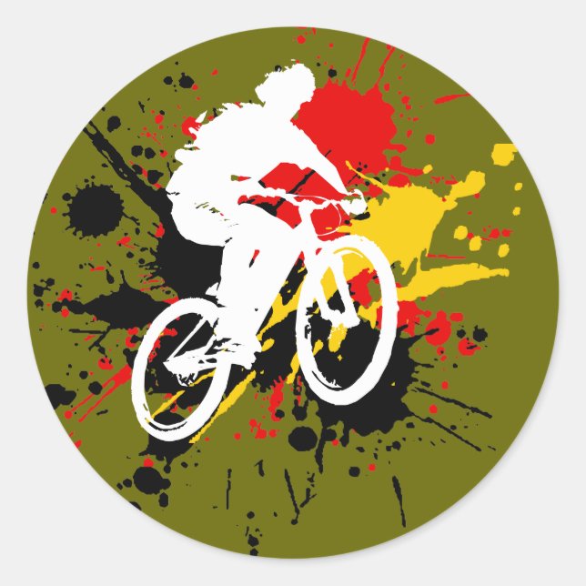 Bicycle Classic Round Sticker (Front)