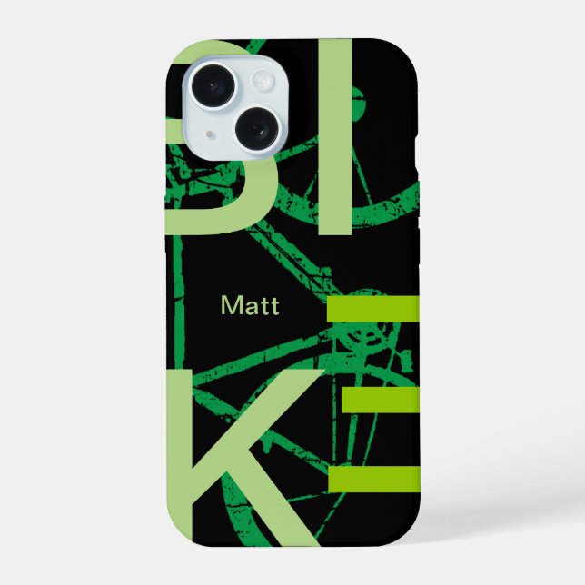 Bicycle cool and personalized iPhone 15 case (Back)