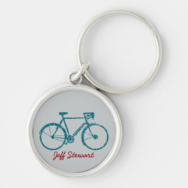 bicycle / cool bike . biking keychain (Front)