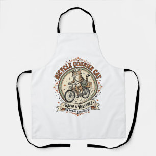 Bicycle Courier Cat Bicycle Courier Cat Vintage Ve Apron