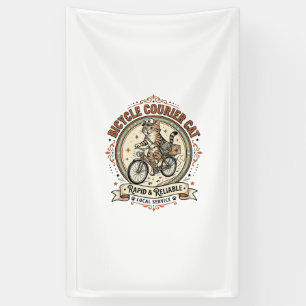 Bicycle Courier Cat Bicycle Courier Cat Vintage Ve Banner