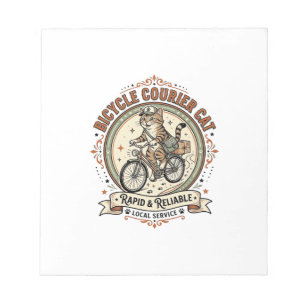 Bicycle Courier Cat Bicycle Courier Cat Vintage Ve Notepad