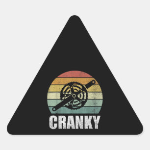 Bicycle Cranky Gifts  Cycling Lovers Cranky Triangle Sticker