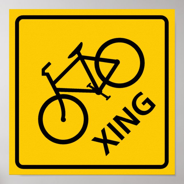 Bicycle Crossing Highway Sign (Front)