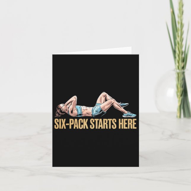 Bicycle Crunch Exercise Bodybuilding Fitness Worko Card (Front)