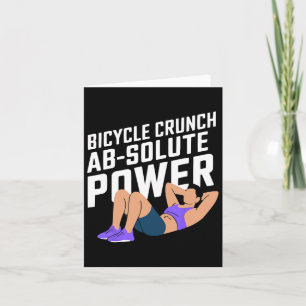Bicycle Crunch Exercise Bodybuilding Fitness Worko Card