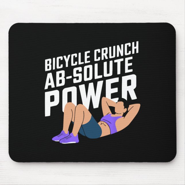 Bicycle Crunch Exercise Bodybuilding Fitness Worko Mouse Pad (Front)