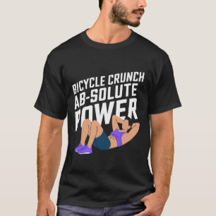 Bicycle Crunch Exercise Bodybuilding Fitness Worko T-Shirt