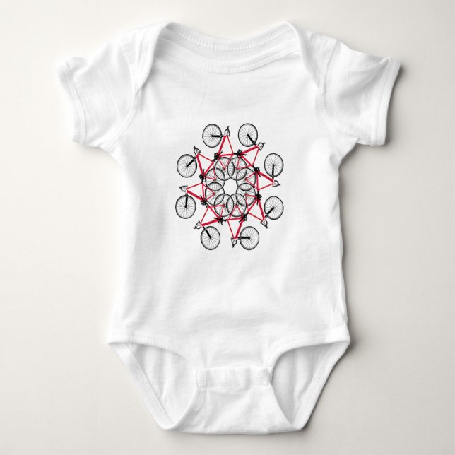 Bicycle cycle baby bodysuit (Front)