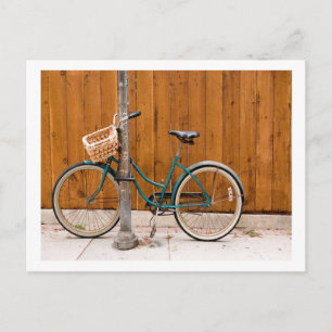 Bicycle Cycle Bicycling Cycling Fence Postcard