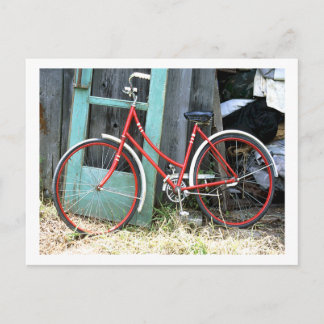 Bicycle Cycle Bicycling Cycling Old Shed Postcard