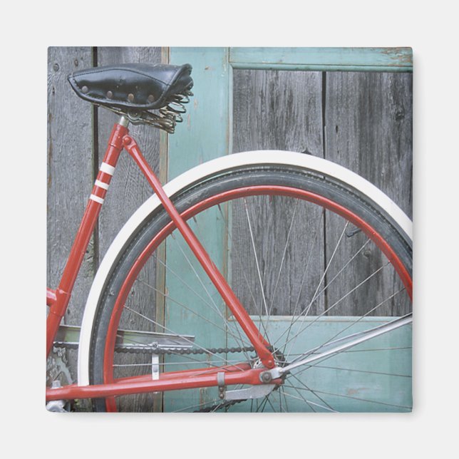 Bicycle Cycle Bicycling Cycling Old Wooden Shed Magnet (Front)