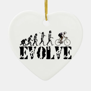 Bicycle Cycling Bike Riding Evolution Sports Art Ceramic Ornament