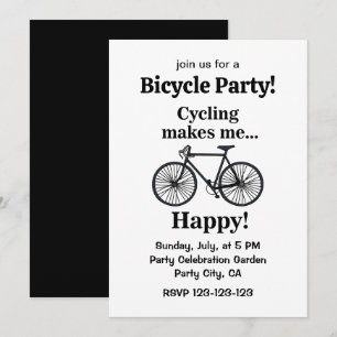 Bicycle Cycling Biking Party Invitation
