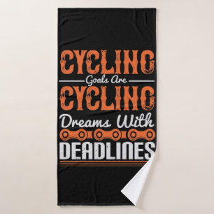 Bicycle -Cycling dreams with deadlines Bath Towel