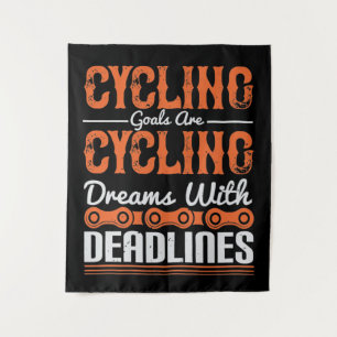 Bicycle -Cycling dreams with deadlines Tapestry