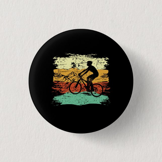 Bicycle Cycling Retro 1 Inch Round Button (Front)