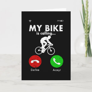 Bicycle Cyclist Funny Gift Present Idea Card