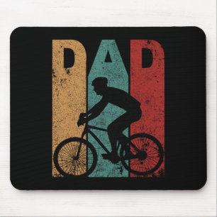 Bicycle Dad Cycling Cyclist Daddy Father's Day Gif Mouse Pad