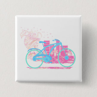 Bicycle Design   Badge 2 Inch Square Button