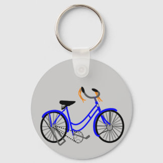 Bicycle Drawing, 1950's Style Keychain