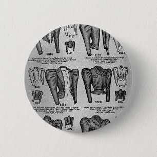 Bicycle Fashions1897 - Vintage 2 Inch Round Button