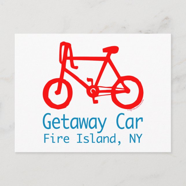Bicycle Fire Island postcard (Front)