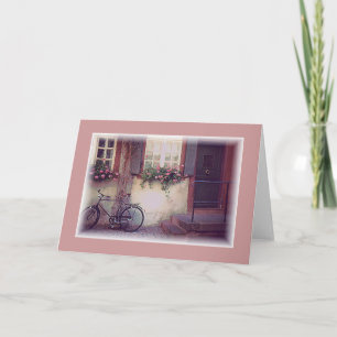 "Bicycle, Flowers &Window Box" /EUROPE Card