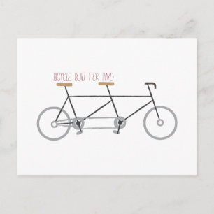 Bicycle for Two Postcard