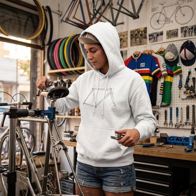 Bicycle Frame Geometry Diagram  Hoodie (Creator Uploaded)