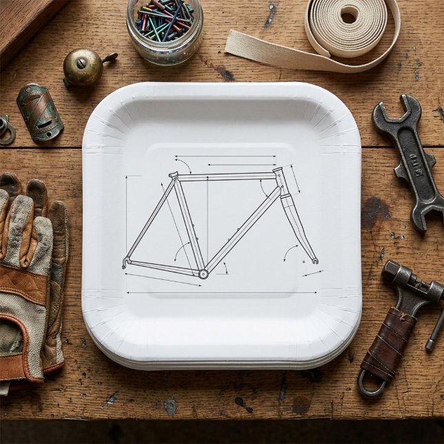 Bicycle Frame Geometry Diagram  Paper Plate (Creator Uploaded)