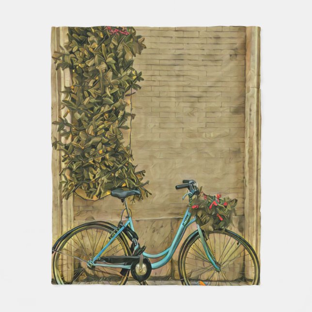 Bicycle gifts for her fleece blanket (Front)