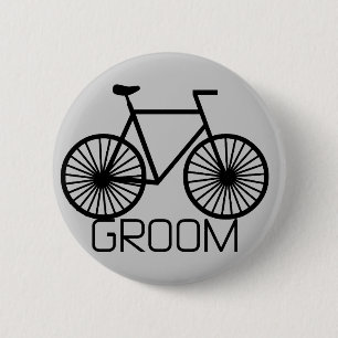 Bicycle Groom Tshirts and Gifts 2 Inch Round Button